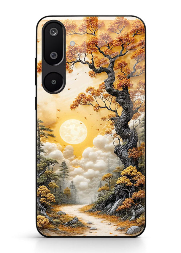 Autumn Sun Forest glowing autumn forest artwork Samsung M16 5G glass back cover
