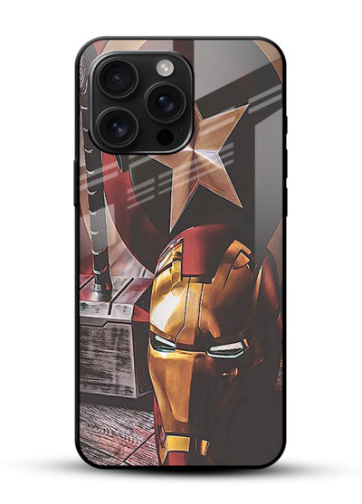 Avengers Star Emblem cover for Glossy Vibrant Premium Look - Angle Front