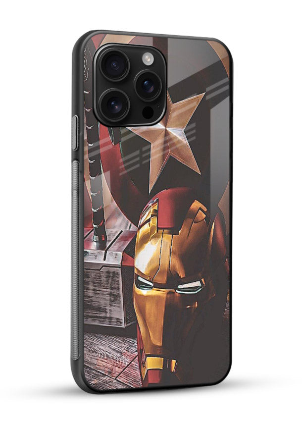 Avengers Star Emblem cover for Glossy Vibrant Premium Look - Angle Side