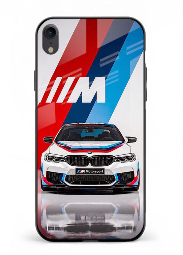 BMW M tricolor stripe design with clean performance styling for iPhone XR