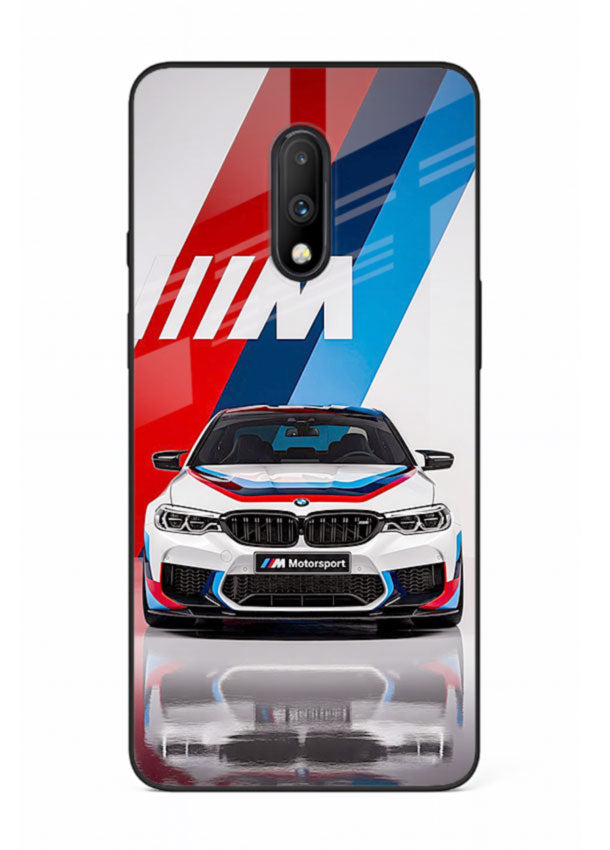 BMW M tricolor stripe design with clean performance styling for OnePlus 7