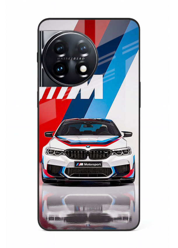 BMW M tricolor stripe design with clean performance styling for OnePlus 11