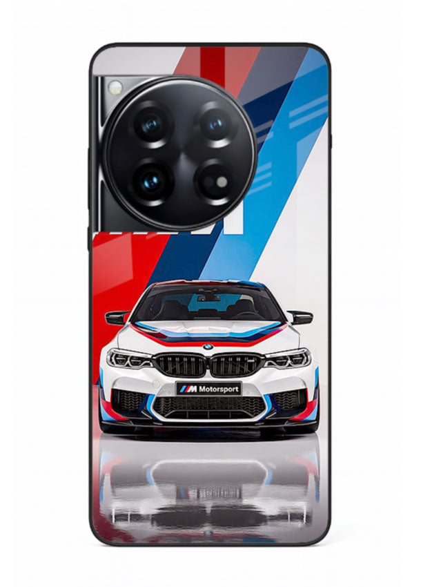 BMW M tricolor stripe design with clean performance styling for OnePlus 12