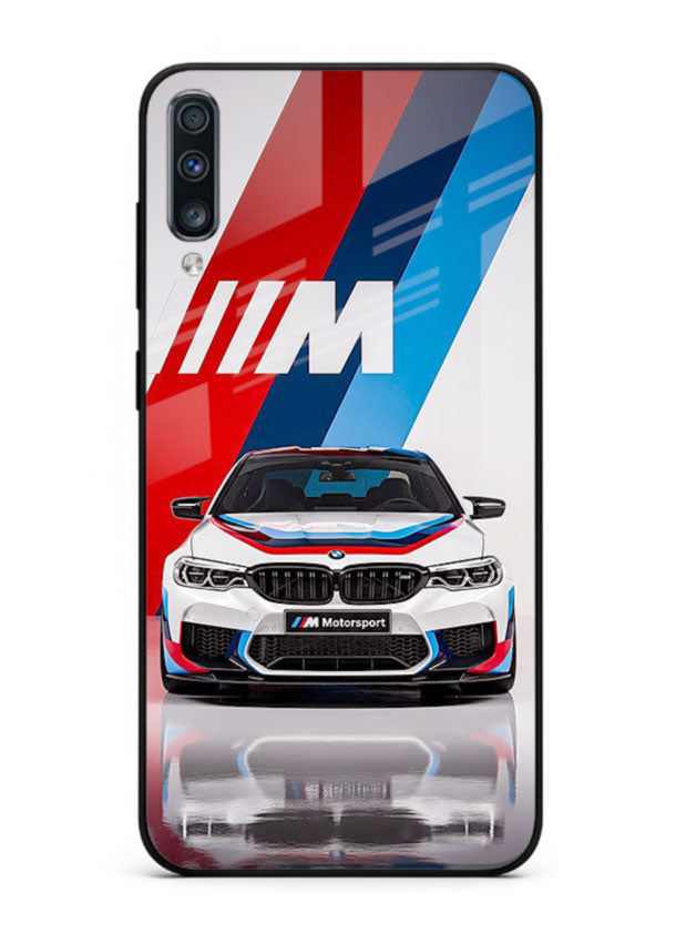 BMW M tricolor stripe design with clean performance styling for Samsung A70