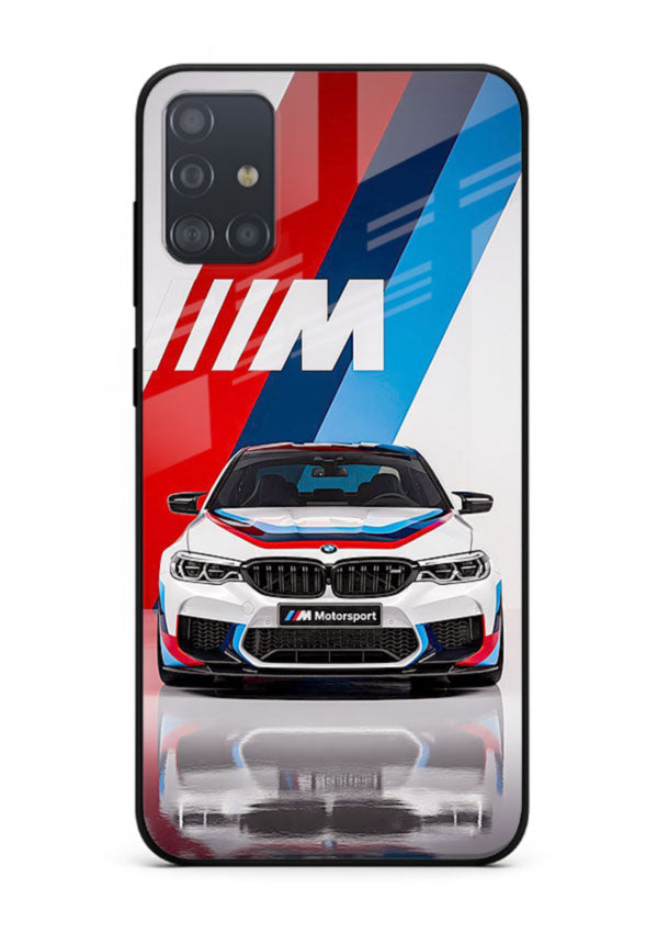 BMW M tricolor stripe design with clean performance styling for Samsung A71