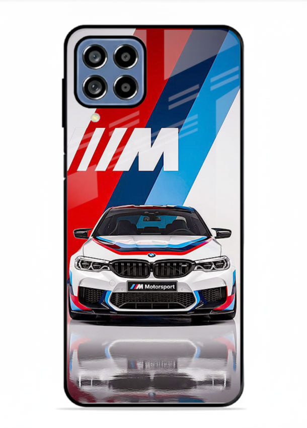 BMW M tricolor stripe design with clean performance styling for Samsung M53 5G