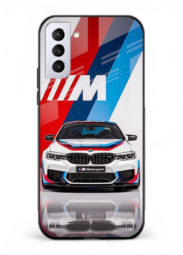 BMW M tricolor stripe design with clean performance styling for Samsung S22