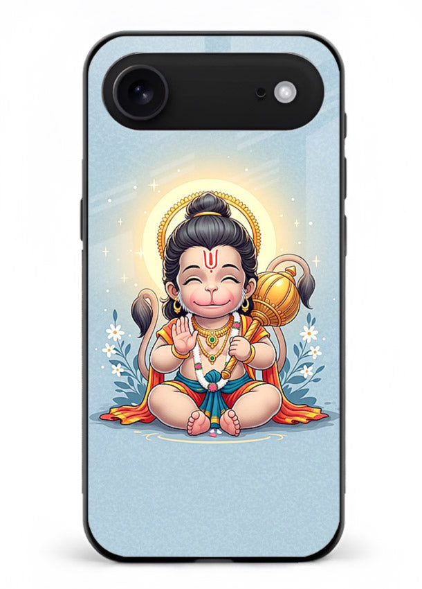 Baby Hanuman graceful artwork design for iphone 18 air glass back cover