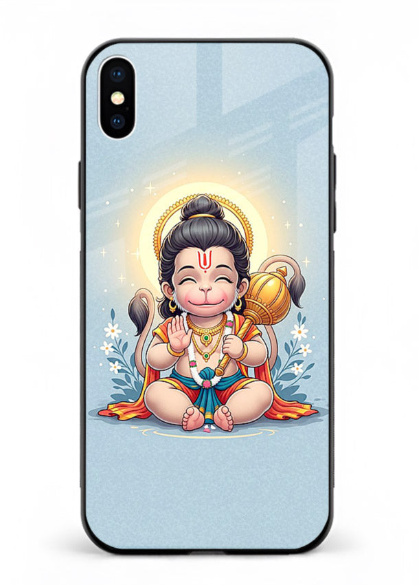 Baby Hanuman graceful artwork design for iphone xs max glass back cover