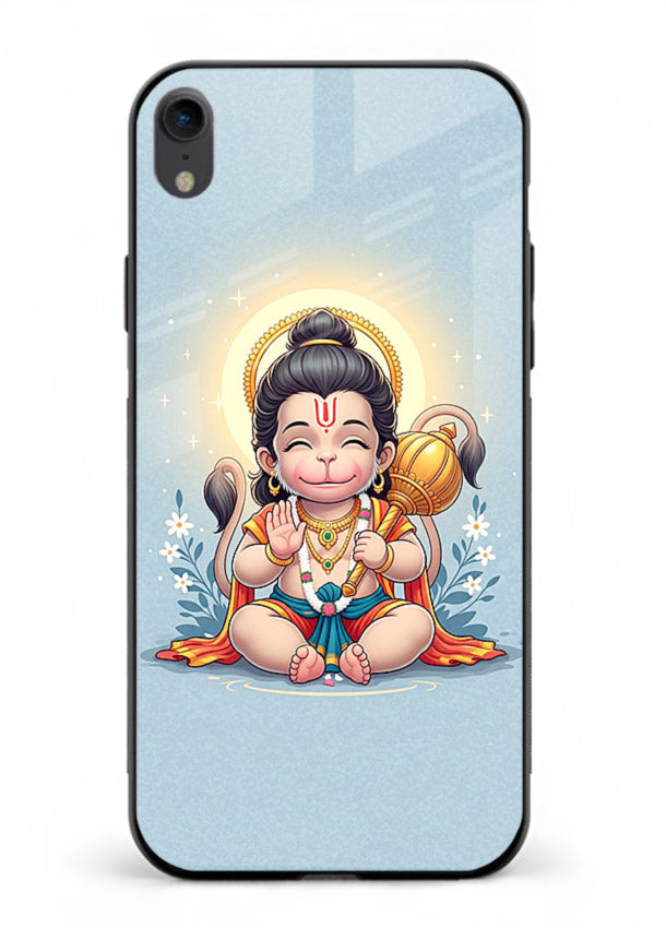 Baby Hanuman graceful artwork design for iphone xr glass back cover
