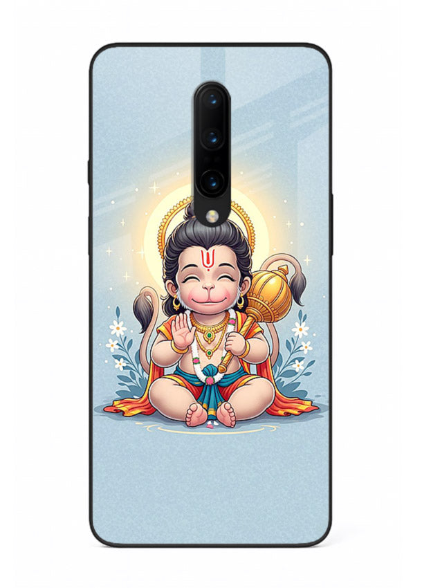 Baby Hanuman graceful artwork design for OnePlus 7T Pro glass back cover