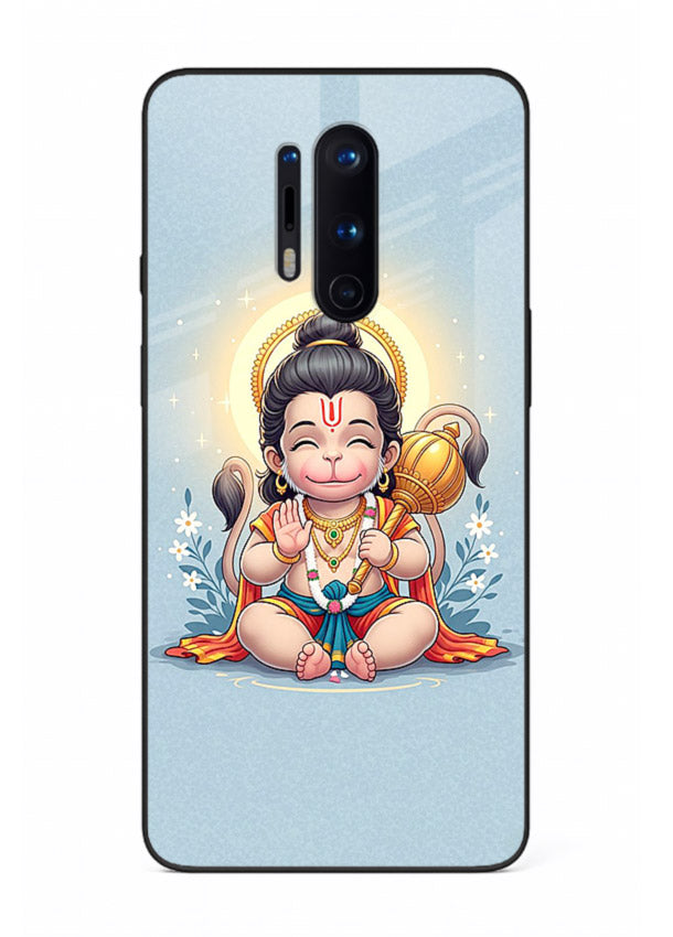 Baby Hanuman graceful artwork design for OnePlus 8 Pro glass back cover