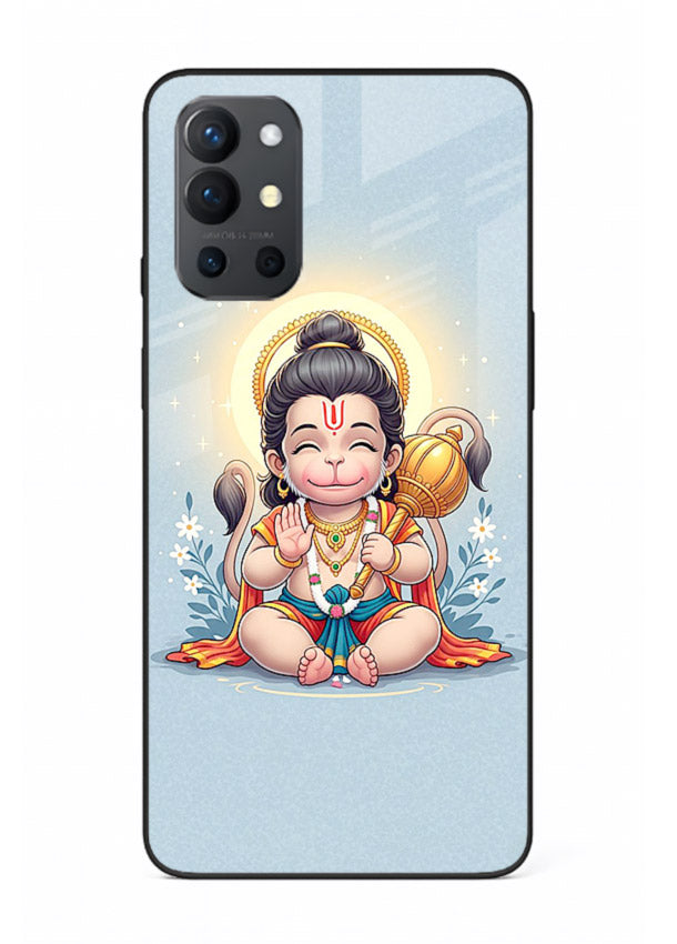 Baby Hanuman graceful artwork design for OnePlus 9R glass back cover