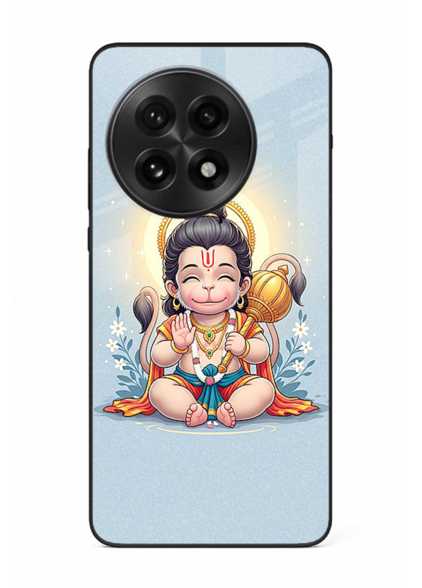 Baby Hanuman graceful artwork design for OnePlus 13R glass back cover