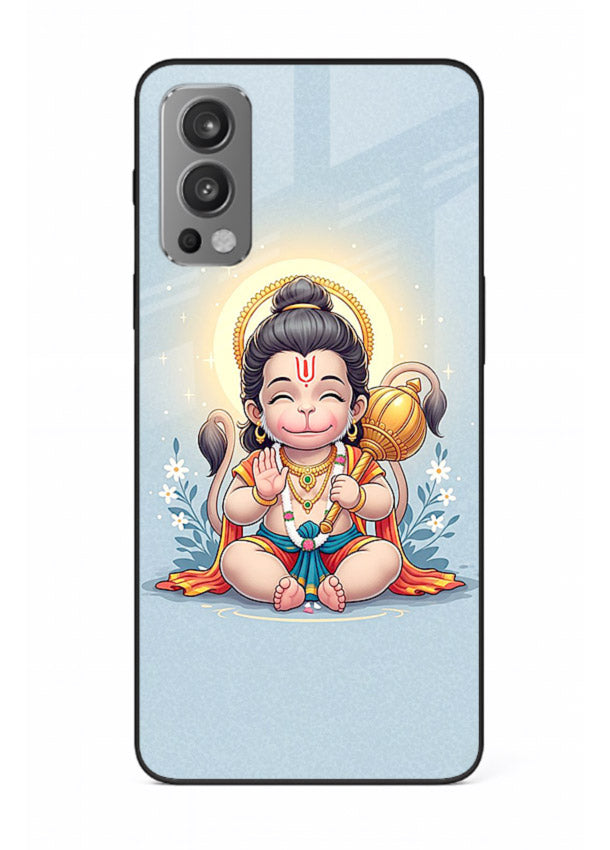 Baby Hanuman graceful artwork design for OnePlus Nord 2 glass back cover