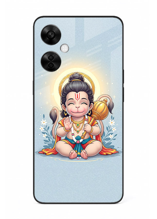 Baby Hanuman graceful artwork design for OnePlus Nord CE3 Lite glass back cover