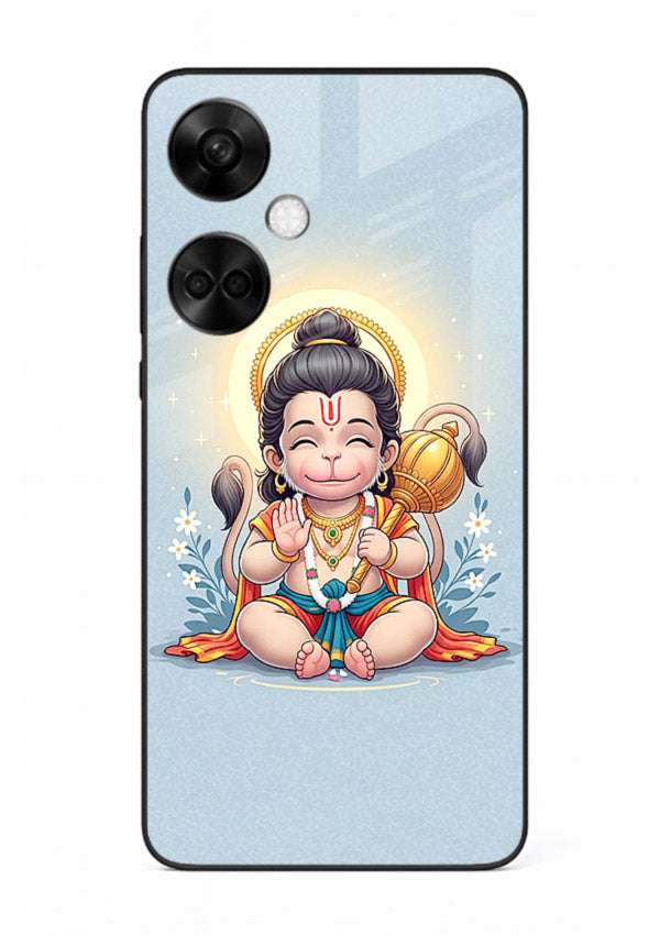 Baby Hanuman graceful artwork design for OnePlus Nord CE3 glass back cover