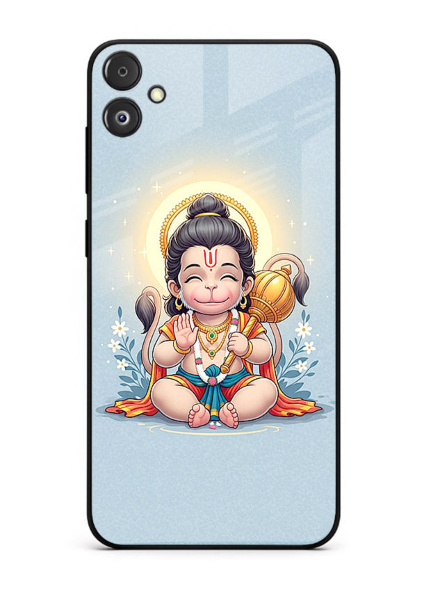 Baby Hanuman graceful artwork design for Samsung F14 5G glass back cover