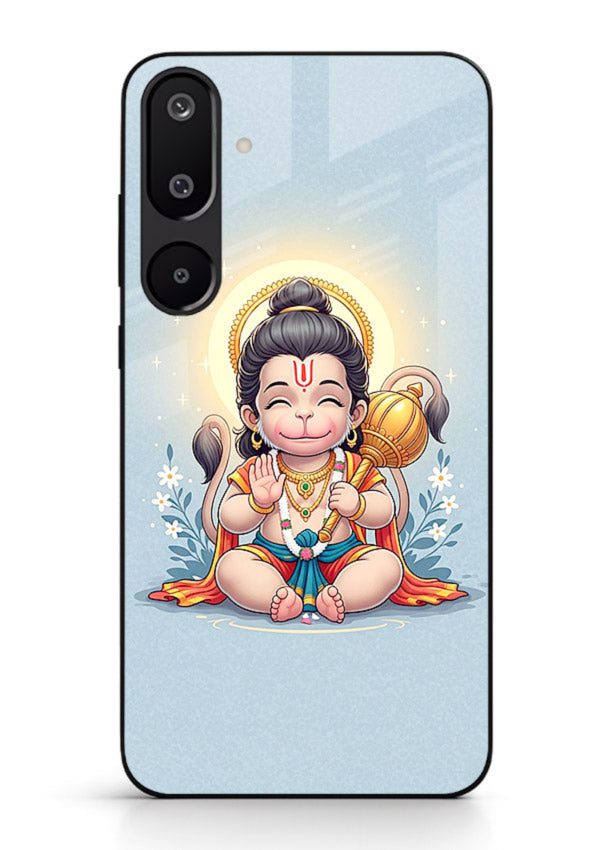 Baby Hanuman graceful artwork design for Samsung M16 5G glass back cover