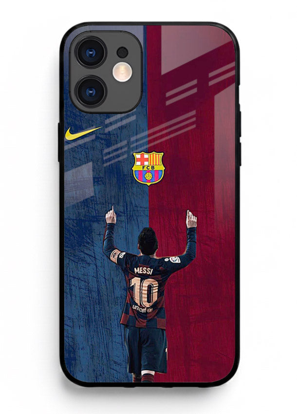 Number ten football artwork on tempered glass iPhone 12 Mini back cover