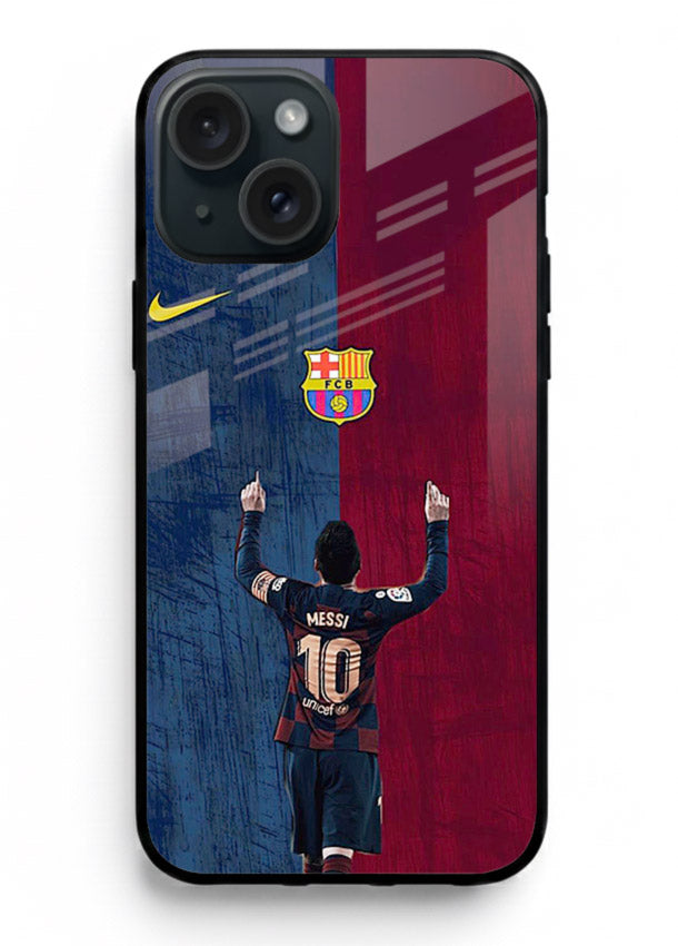 Number ten football artwork on tempered glass iPhone 13 Mini back cover