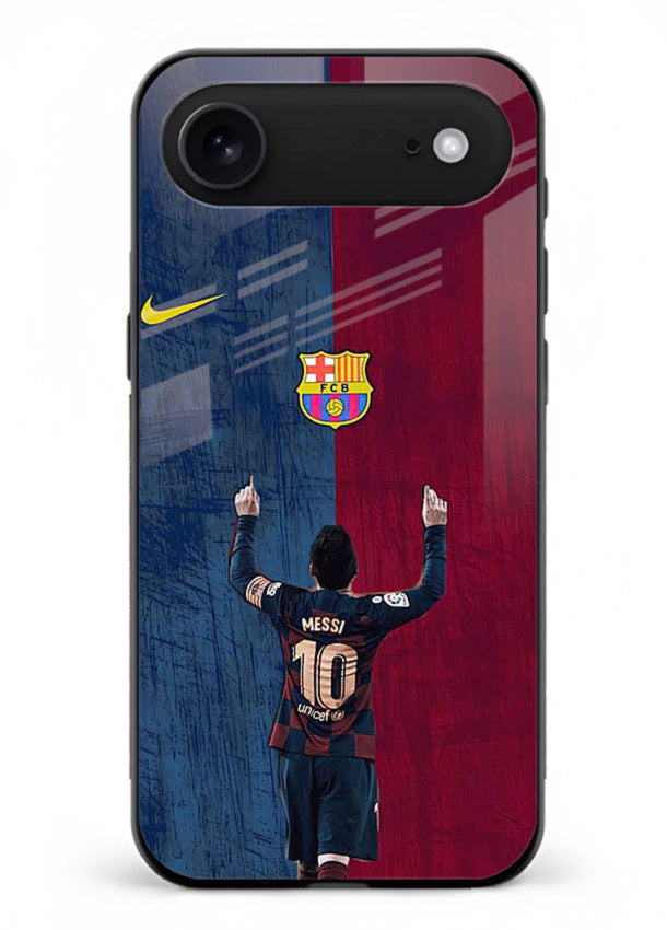 Number ten football artwork on tempered glass iPhone 18 Air back cover
