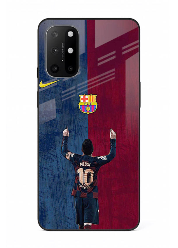 Number ten football artwork on tempered glass OnePlus 8T back cover