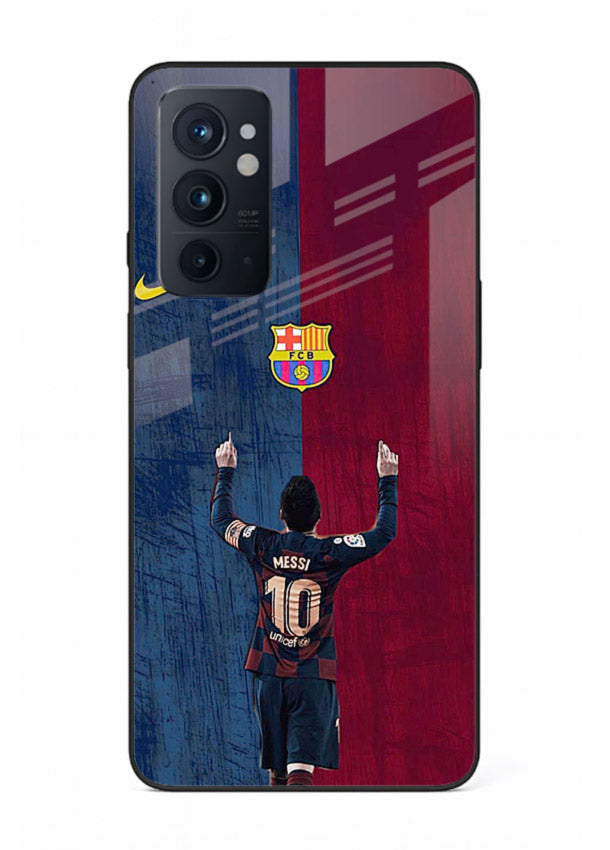 Number ten football artwork on tempered glass OnePlus 9RT back cover