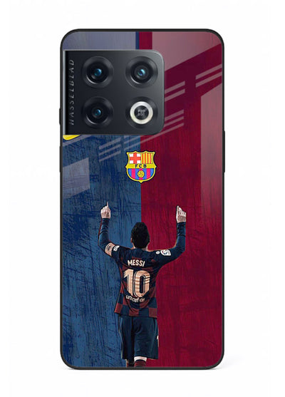 Number ten football artwork on tempered glass OnePlus 10 Pro back cover