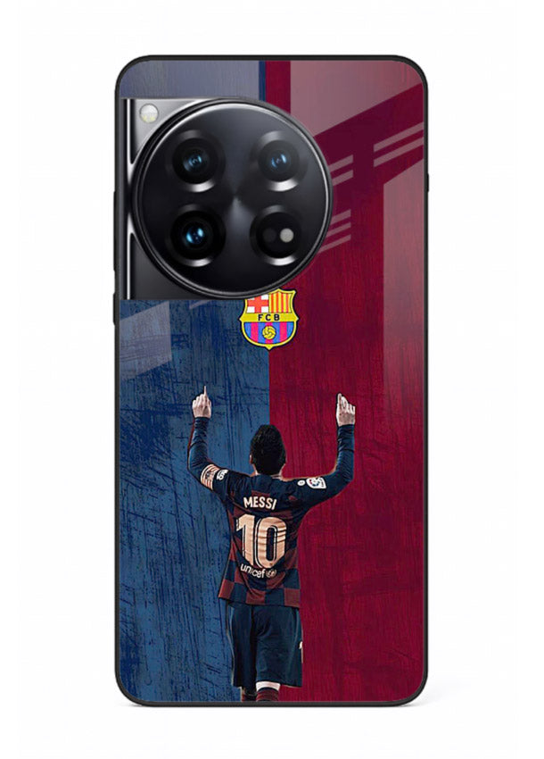 Number ten football artwork on tempered glass OnePlus 12 back cover