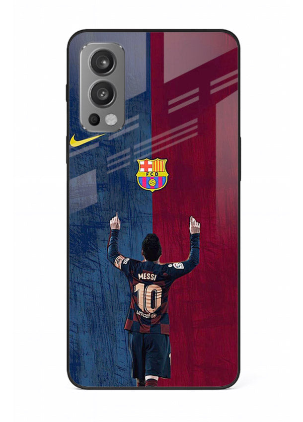 Number ten football artwork on tempered glass OnePlus Nord 2 back cover