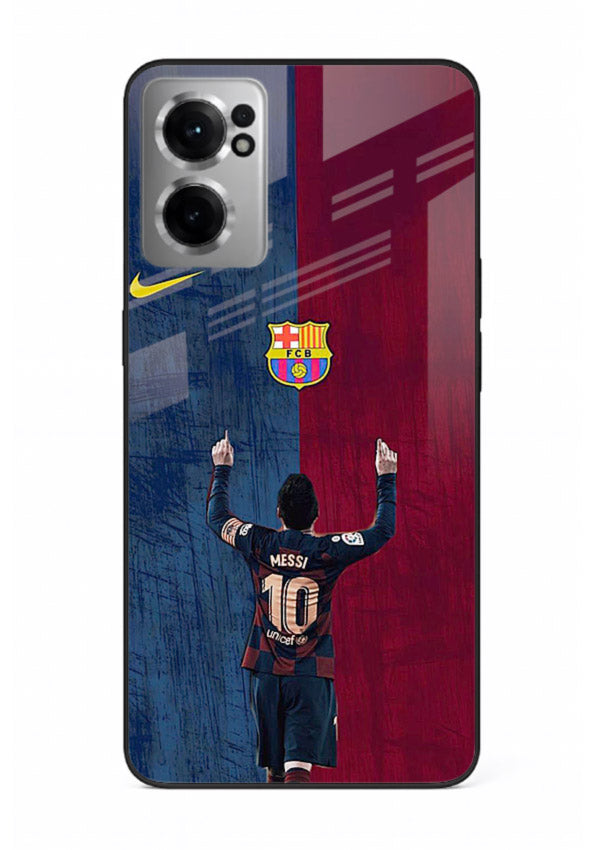 Number ten football artwork on tempered glass OnePlus Nord CE2 5G back cover