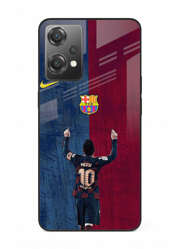 Number ten football artwork on tempered glass OnePlus Nord CE2 Lite 5G back cover