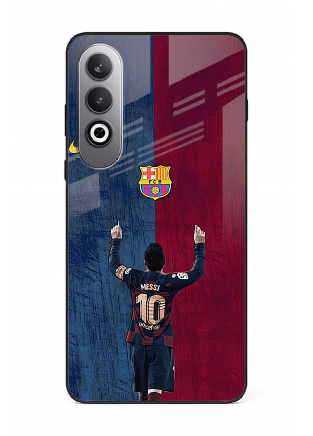 Number ten football artwork on tempered glass OnePlus Nord CE4 back cover