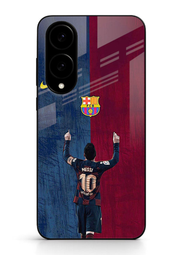 Number ten football artwork on tempered glass Samsung S25 Edge back cover