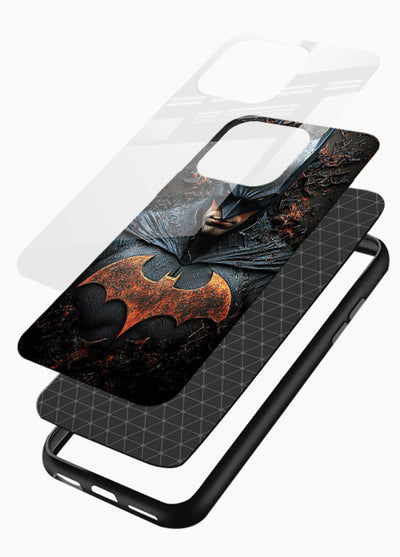 Batman Fire Emblem cover for Glossy Vibrant Premium Look - Angle Layers
