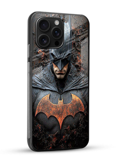Batman Fire Emblem cover for Glossy Vibrant Premium Look - Angle Side