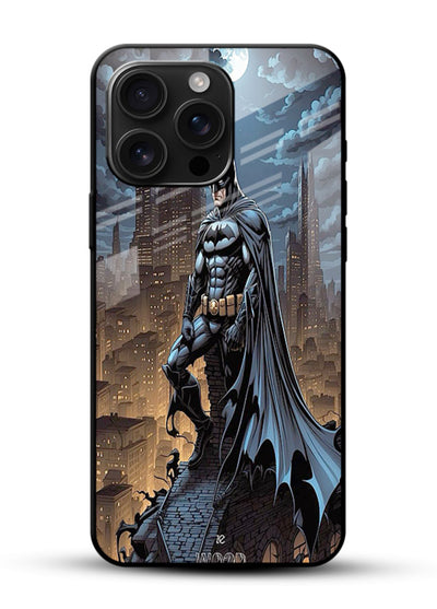 Batman Gotham Skyline cover for Glossy Vibrant Premium Look - Angle Front