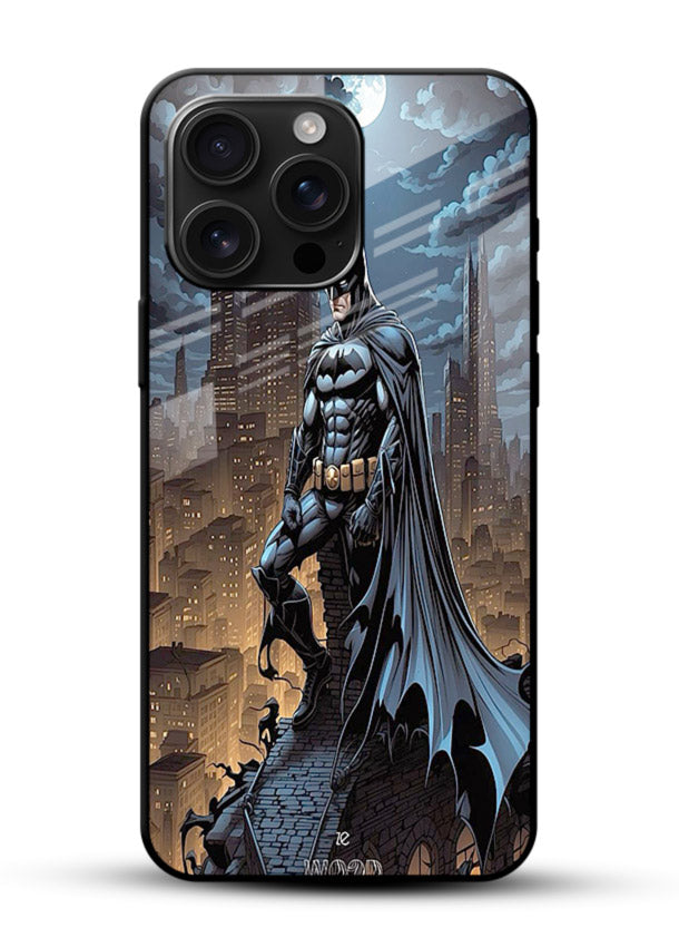 Batman Gotham Skyline cover for Glossy Vibrant Premium Look - Angle Front