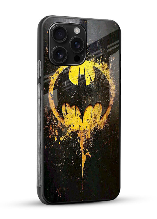 Batman Logo Splash cover for Glossy Vibrant Premium Look - Angle Side