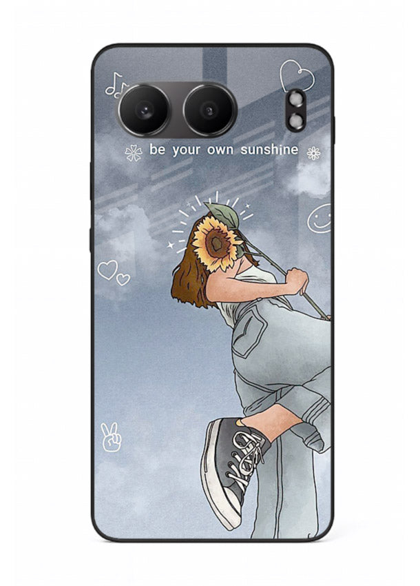 Sunshine floral watercolor artwork printed on OnePlus Nord 4 glass back cover for cheerful inspiration.