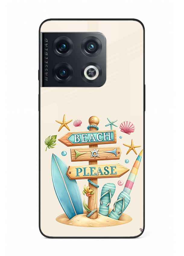 Beach Please Vibes tropical summer artwork OnePlus 10 Pro glass back cover