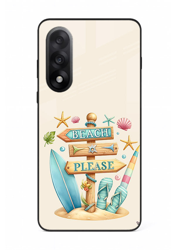 Beach Please Vibes tropical summer artwork OnePlus Nord 5 glass back cover