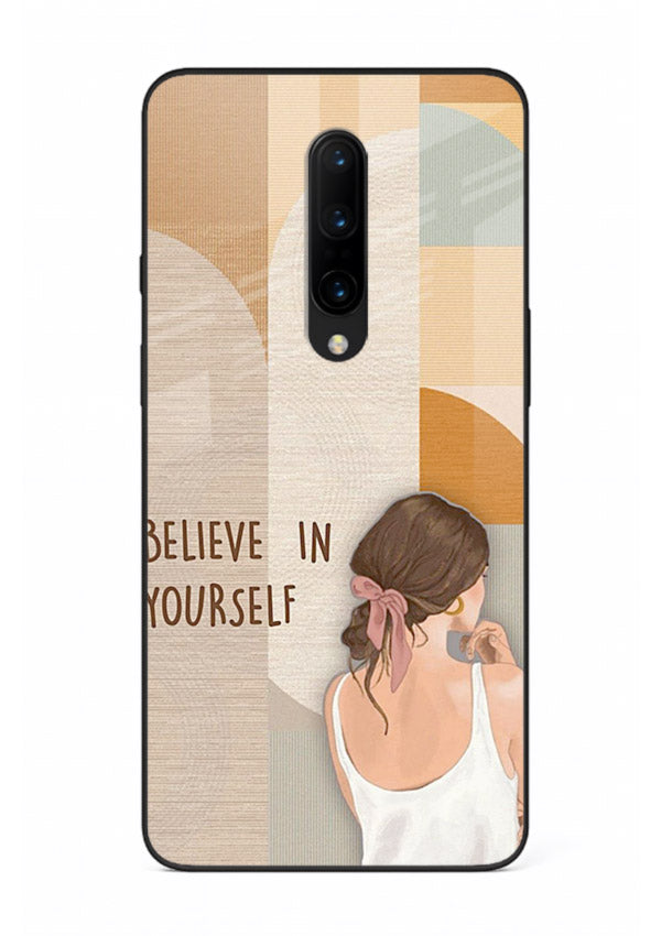 Believe In Yourself Girl inspirational artwork OnePlus 7T Pro glass back cover