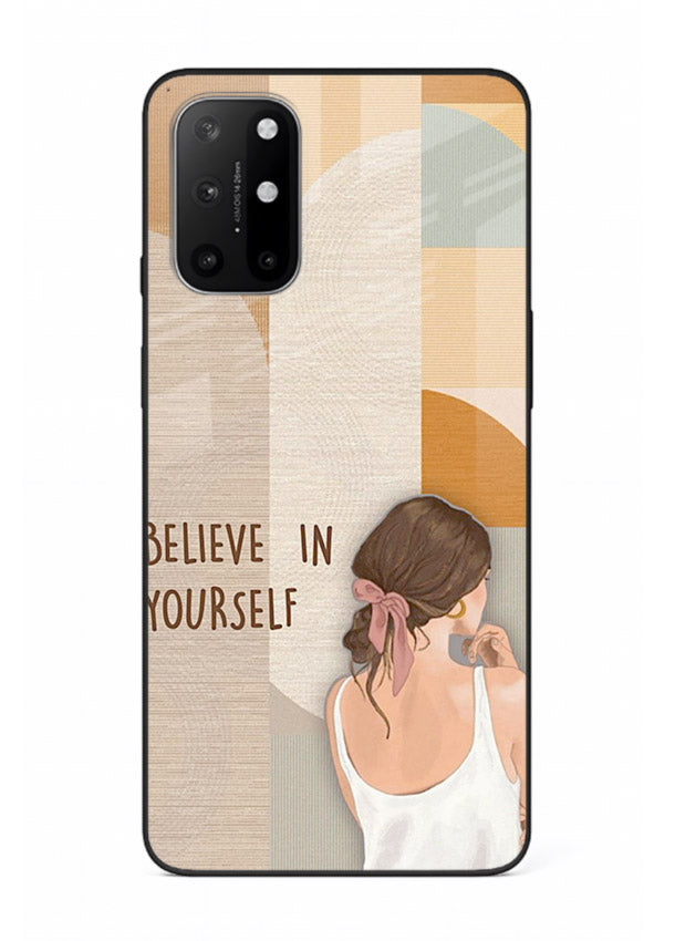 Believe In Yourself Girl inspirational artwork OnePlus 8T glass back cover