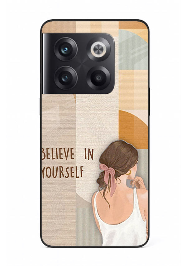 Believe In Yourself Girl inspirational artwork OnePlus 10T glass back cover