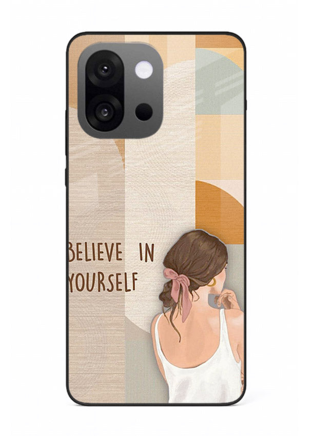 Believe In Yourself Girl inspirational artwork OnePlus 13s glass back cover