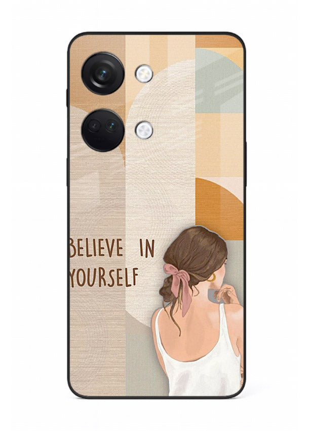 Believe In Yourself Girl inspirational artwork OnePlus Nord 3 glass back cover
