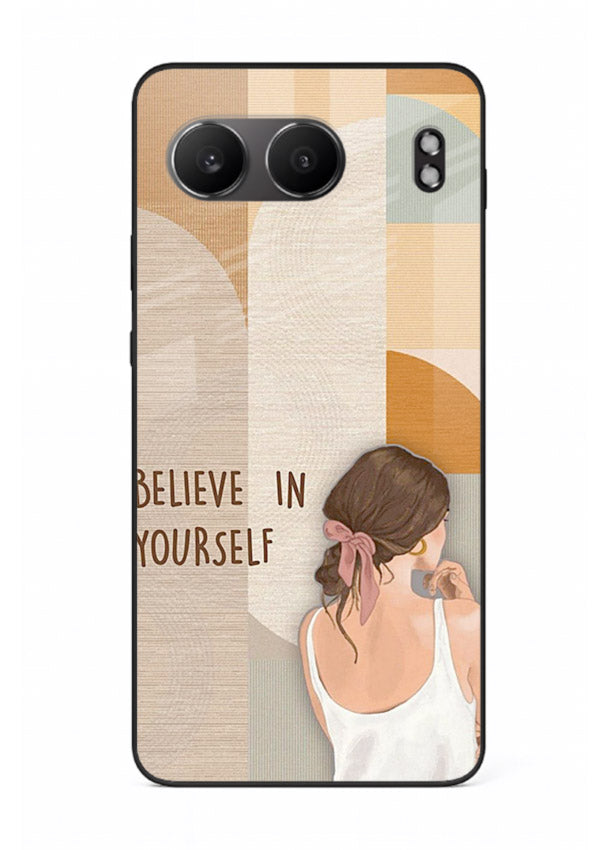 Believe In Yourself Girl inspirational artwork OnePlus Nord 4 glass back cover