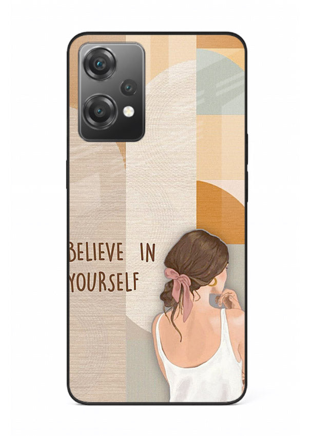 Believe In Yourself Girl inspirational artwork OnePlus Nord CE2 Lite 5G glass back cover